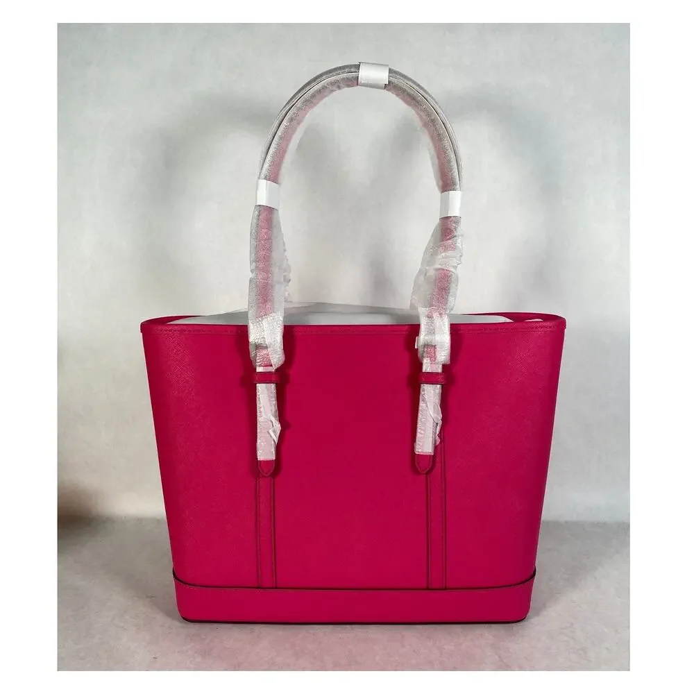 Michael Kors Jet Set Travel Small Saffiano Leather Top-Zip Tote Bag NWT MSRP$448 - Picture 2 of 4